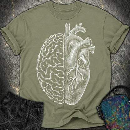 Heart Brain - Heart Brain Comfort T-Shirt - Moss