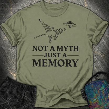NOT MYTH JUST MEMORY Czarne - NOT MYTH JUST MEMORY Czarne Comfort T-Shirt - Moss