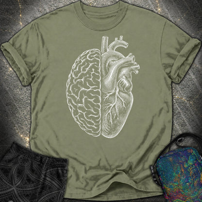 Heart Brain Comfort T-Shirt - Heart Brain Comfort T-Shirt - Moss