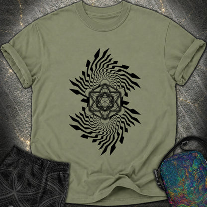Spiral Metatron T-Shirt - Spiral Metatron Comfort T-Shirt - Moss
