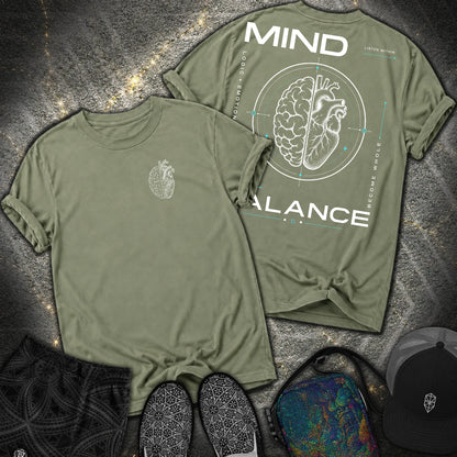 Mind Balance 2 Sided Comfort T-Shirt - Mind Balance 2 Sided Comfort T-Shirt - Moss