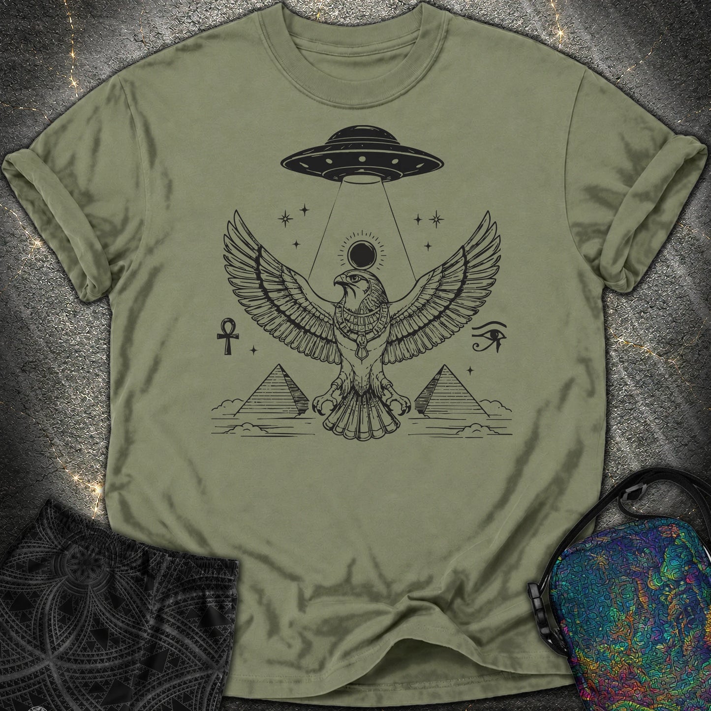 Shadow Falcon Under Alien Light - Shadow Falcon Under Alien Light Comfort T-Shirt - Moss