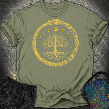 Ouroboros Moon Tree Comfort T-Shirt - Ouroboros Moon Tree Comfort T-Shirt - Moss