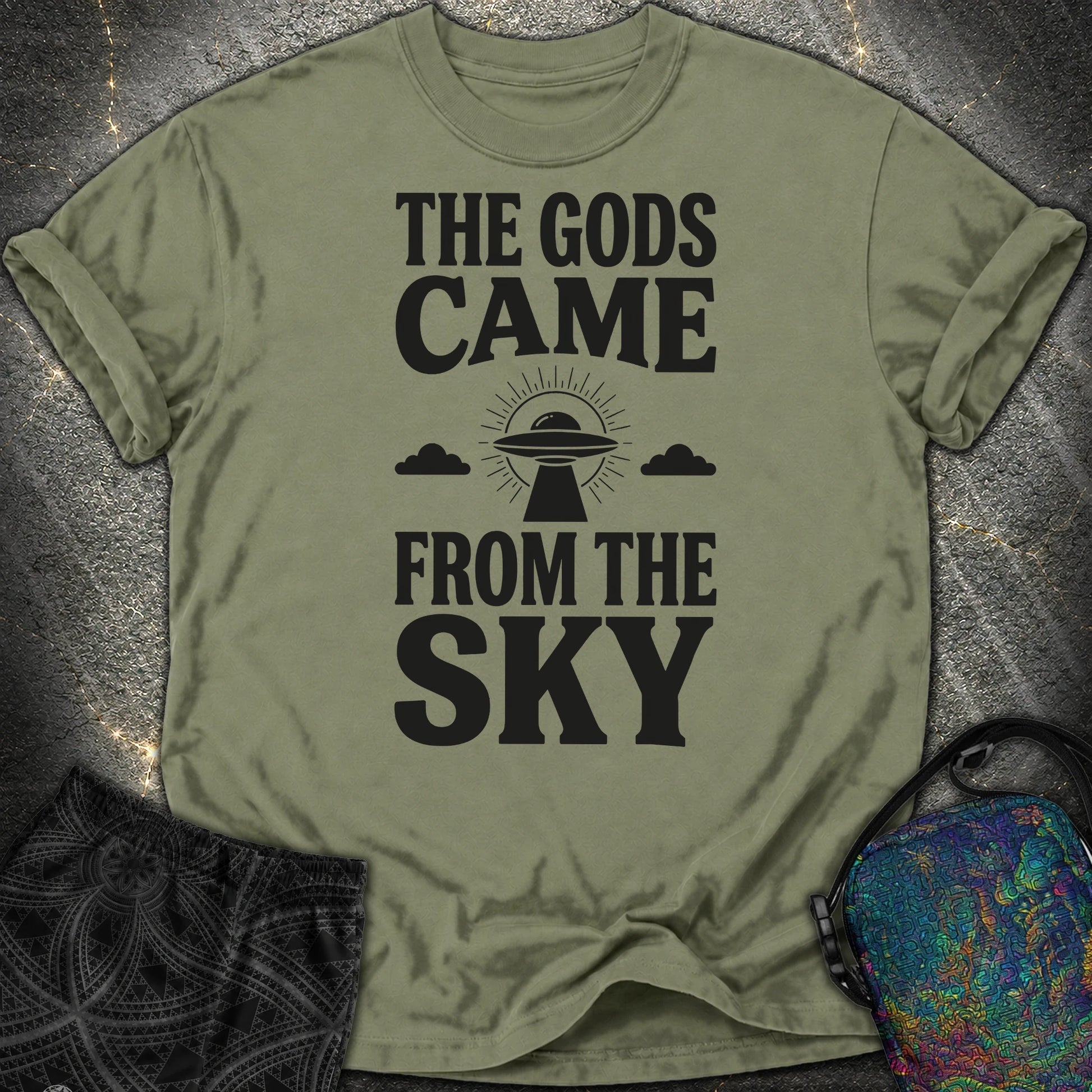The Gods Come Ciemne - The Gods Come Ciemne Comfort T-Shirt - Moss