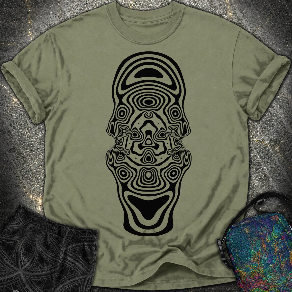 Mind Blown Black Comfort T-Shirt - Mind Blown Black Comfort T-Shirt - Moss