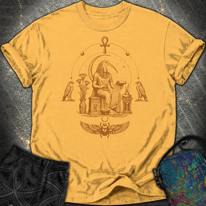 Ibis Scribe Beneath the Moon - Ibis Scribe Beneath the Moon Comfort T-Shirt - Mustard
