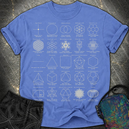 Updated! Sacred Geometry T-Shirt, Flower of Life Metatron’s Cube Merkaba Spiritual Comfort T-Shirt - Updated! Sacred Geometry T-Shirt, Flower of Life Metatron’s Cube Merkaba Spiritual Comfort T-Shirt - Mystic Blue
