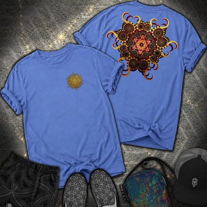 Organic Metatron 2 Sided Comfort T-shirt - Organic Metatron 2 Sided Comfort T-shirt - Mystic Blue