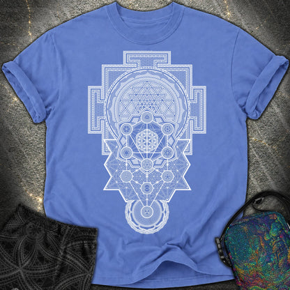 Sacred Geometry Encyclopedia - Sacred Geometry Encyclopedia Comfort T-Shirt - Mystic Blue