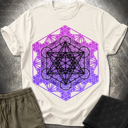 Metatron's Tesseract T-Shirt - Metatron's Tesseract T-Shirt - Natural
