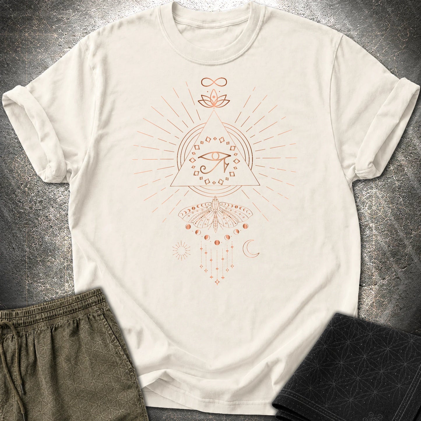 Ra Mystical Moth T-Shirt - Ra Mystical Moth T-Shirt - Natural
