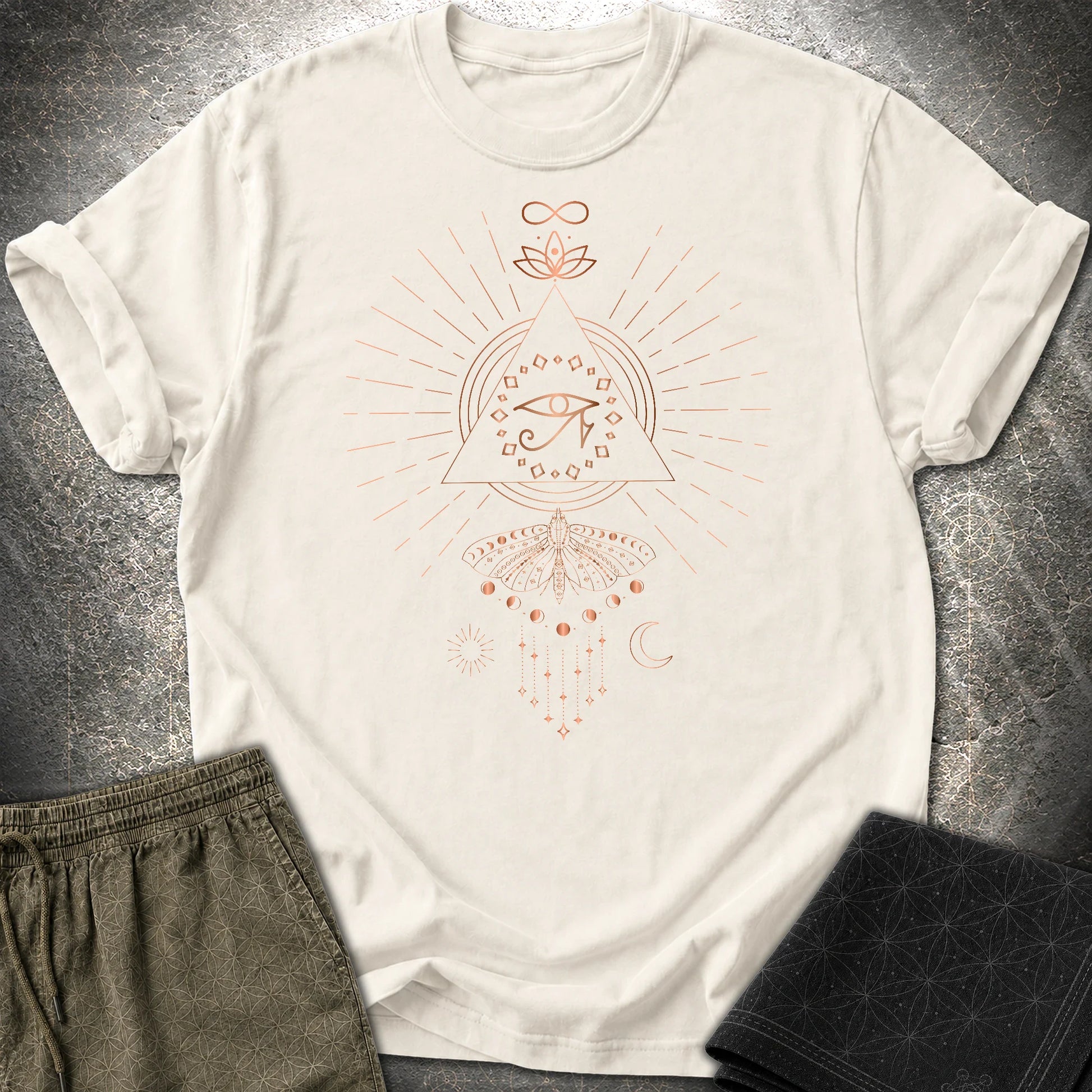 Ra Mystical Moth T-Shirt - Ra Mystical Moth T-Shirt - Natural