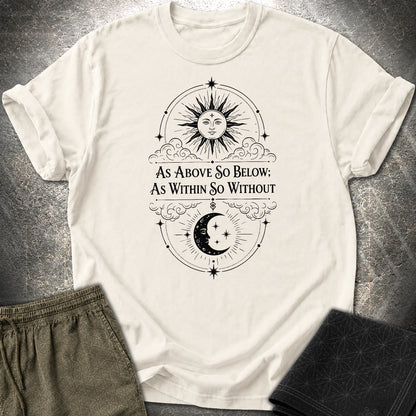 As Above So Below Sun Moon - As Above So Below Sun Moon T-Shirt - Natural