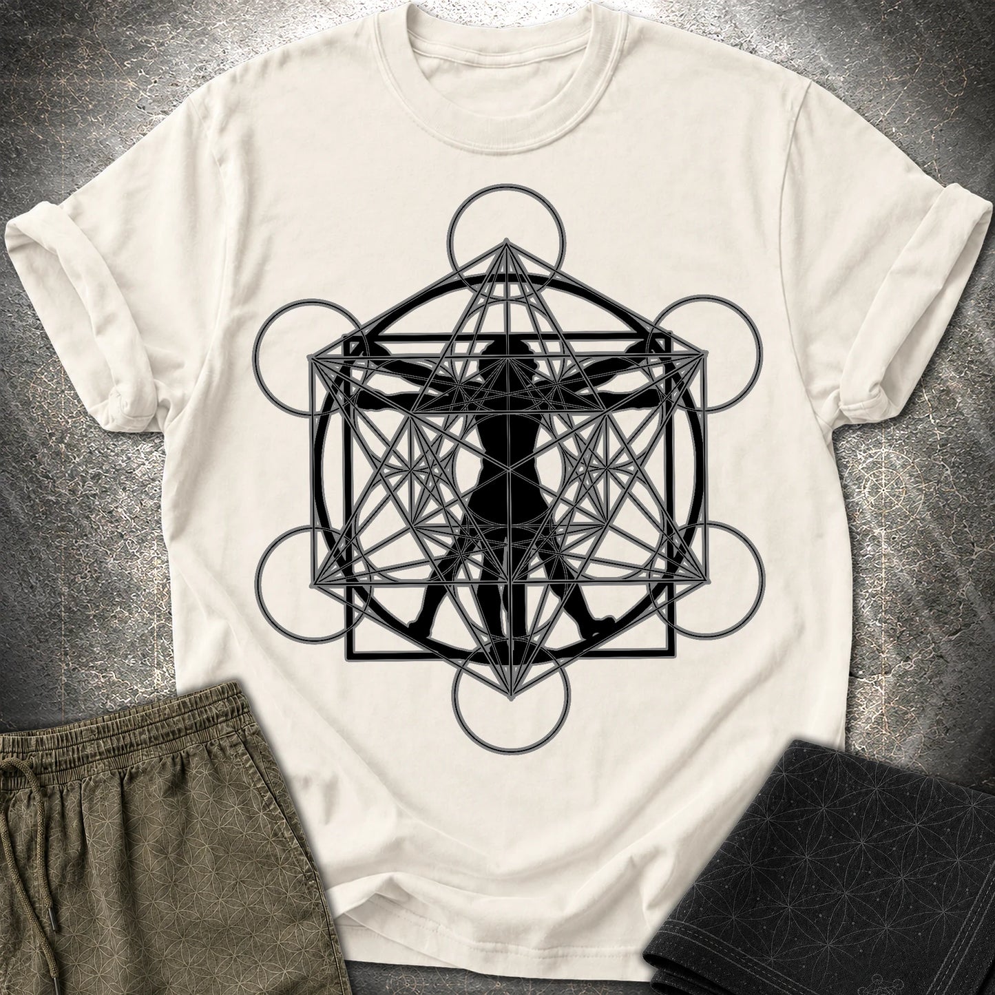 Vitruvian Metatron T-Shirt - Vitruvian Metatron T-Shirt - Natural