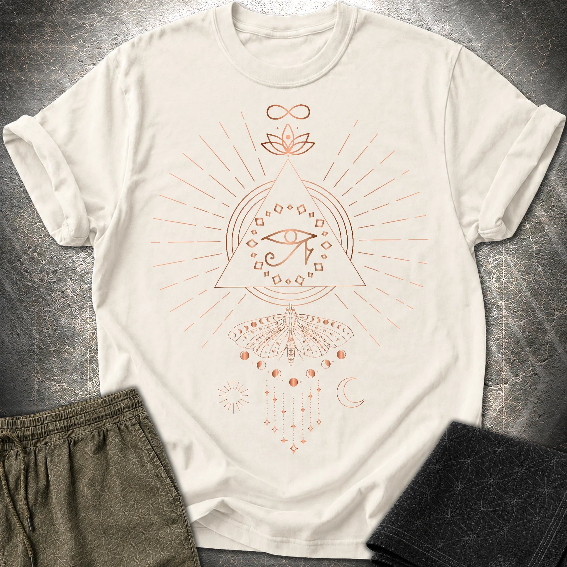 Ra Mystical Moth T-Shirt - Ra Mystical Moth T-Shirt - Natural