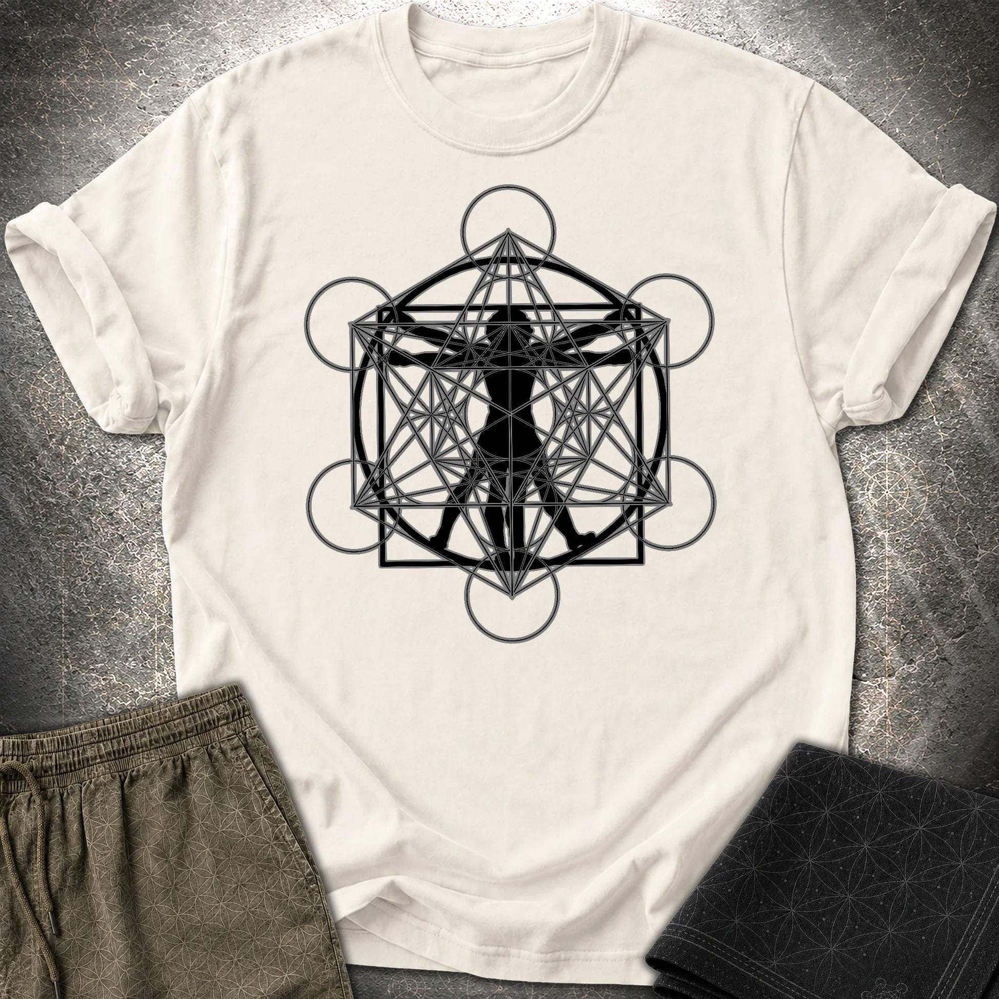 Vitruvian Metatron T-Shirt - Vitruvian Metatron T-Shirt - Natural