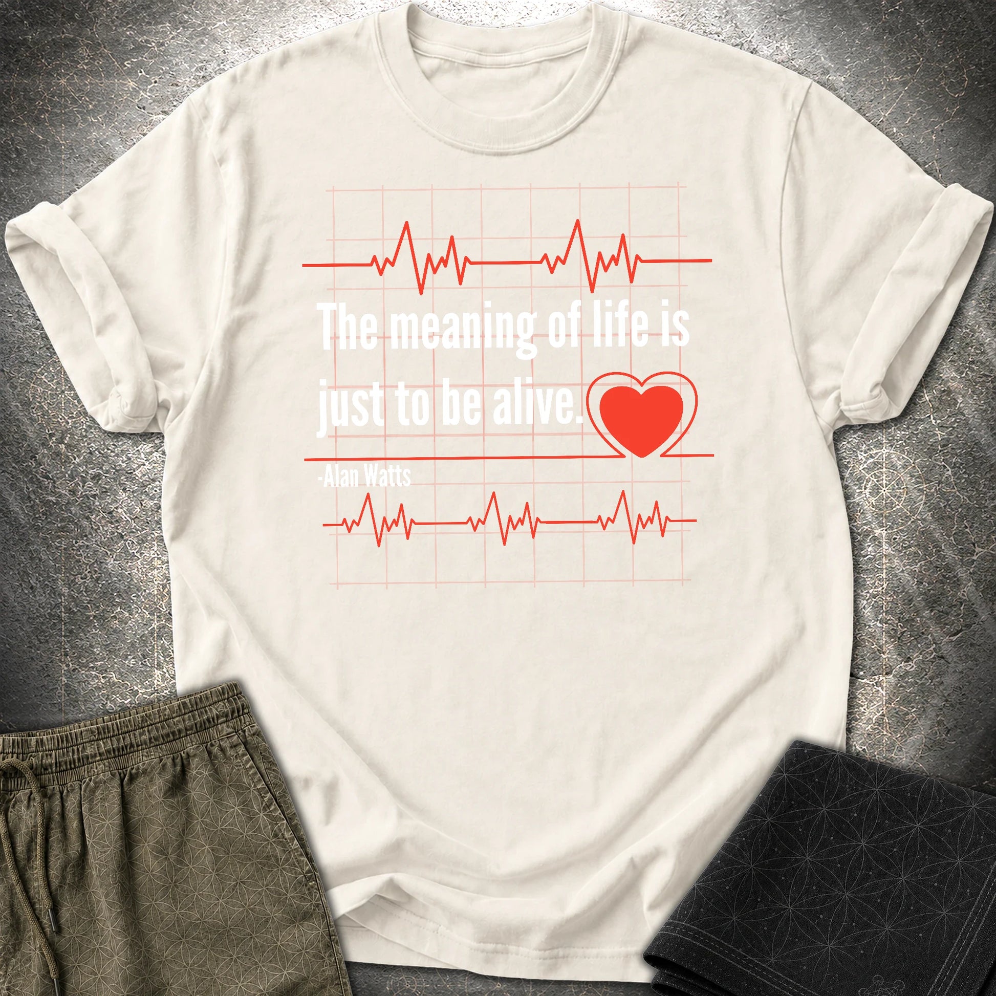 Alan Watts Life T-Shirt - Alan Watts Life T-Shirt - Natural
