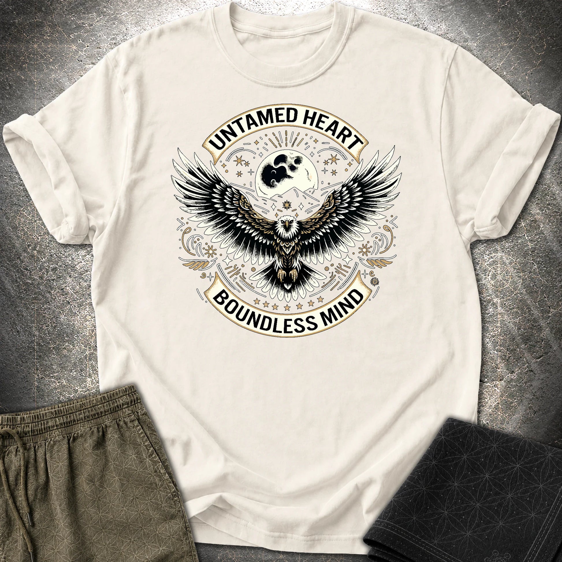 Untamed Heart Boundless Mind T-Shirt - Untamed Heart Boundless Mind T-Shirt - Natural