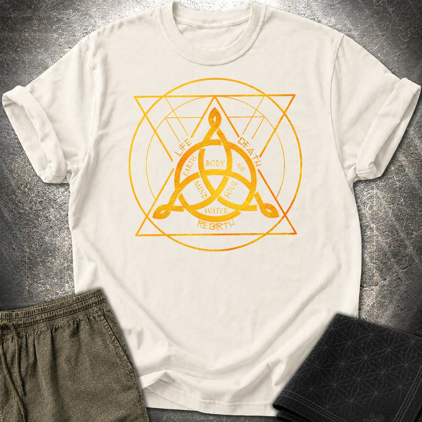 Triquetra Celtic Symbol T-Shirt - Triquetra Celtic Symbol T-Shirt - Natural