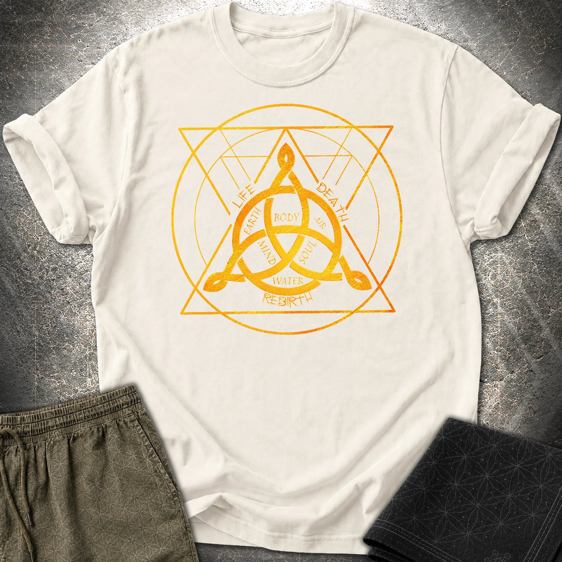 Triquetra Celtic Symbol T-Shirt - Triquetra Celtic Symbol T-Shirt - Natural