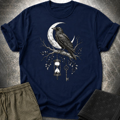 Crow Hourglass Key - Crow Hourglass Key T-Shirt - Navy