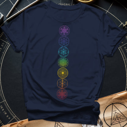 7 Sacred Geometry Chakras T-Shirt