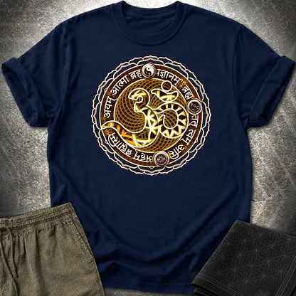 Ohm Sacred Sanskrit T-Shirt - Ohm Sacred Sanskrit T-Shirt - Navy