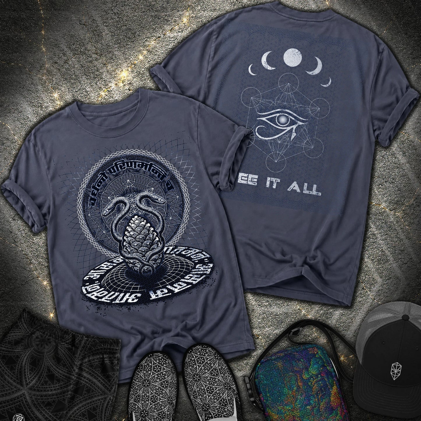 Beyond the Veil Heavyweight 2 Sided Comfort T-Shirt - Beyond the Veil Heavyweight 2 Sided Comfort T-Shirt - Navy