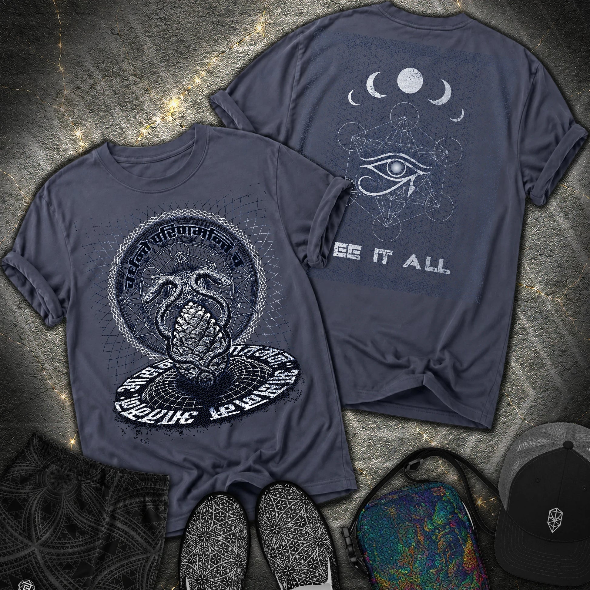 Beyond the Veil Heavyweight 2 Sided Comfort T-Shirt - Beyond the Veil Heavyweight 2 Sided Comfort T-Shirt - Navy