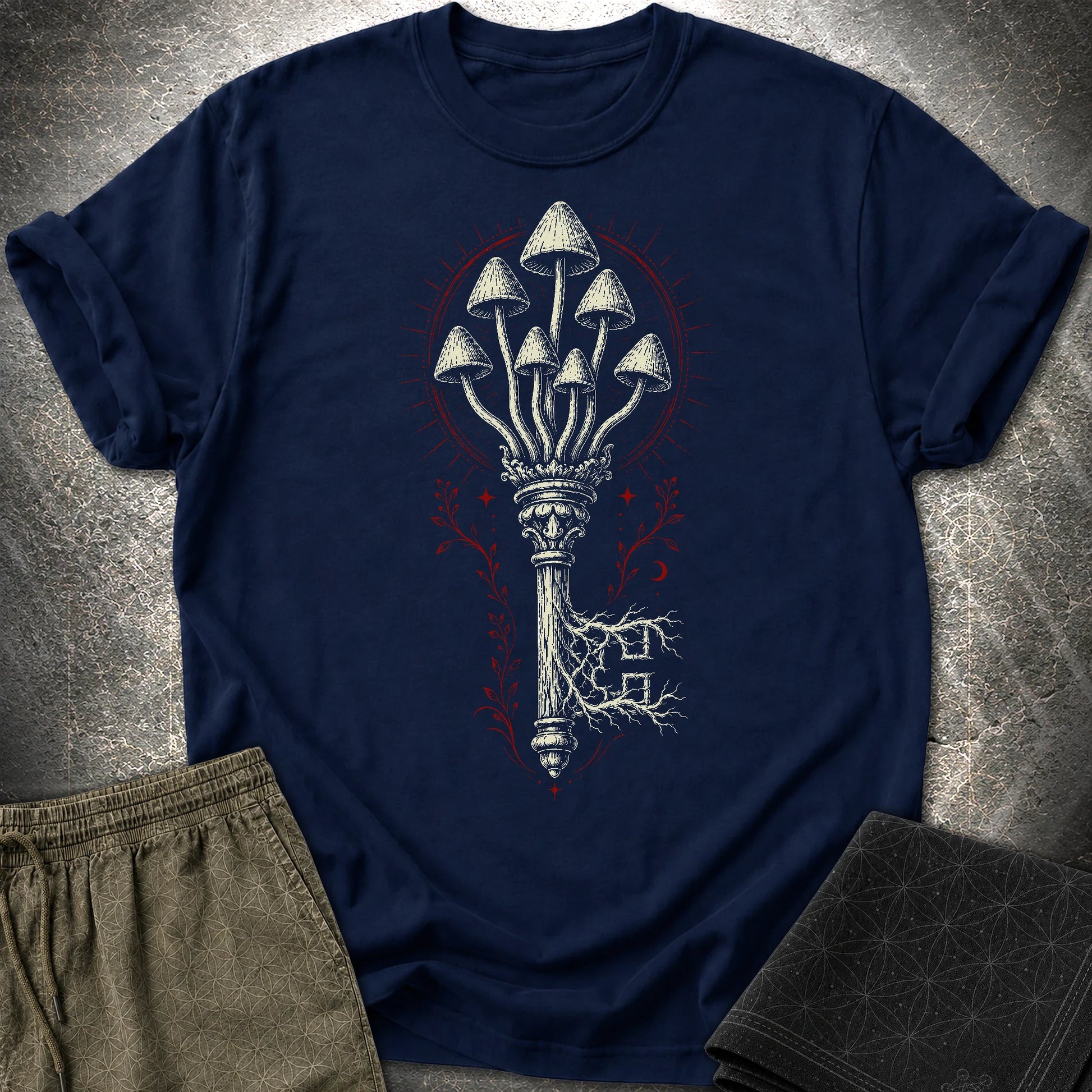 The Mushroom Key - The Mushroom Key T-Shirt - Navy
