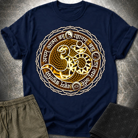 Ohm Sacred Sanskrit T-Shirt - Ohm Sacred Sanskrit T-Shirt - Navy