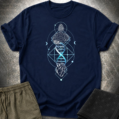 Brain Heart Coherence T-Shirt - Brain Heart Coherence T-Shirt - Navy