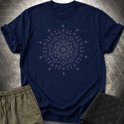 Sacred Geometry Mandala Boho Hippie Psychedelic Unisex T-Shirt - Sacred Geometry Mandala Boho Hippie Psychedelic Unisex T-Shirt - Navy