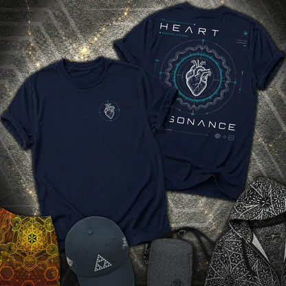 Heart Radiates - Heart Radiates 2 Sided T-Shirt - Navy