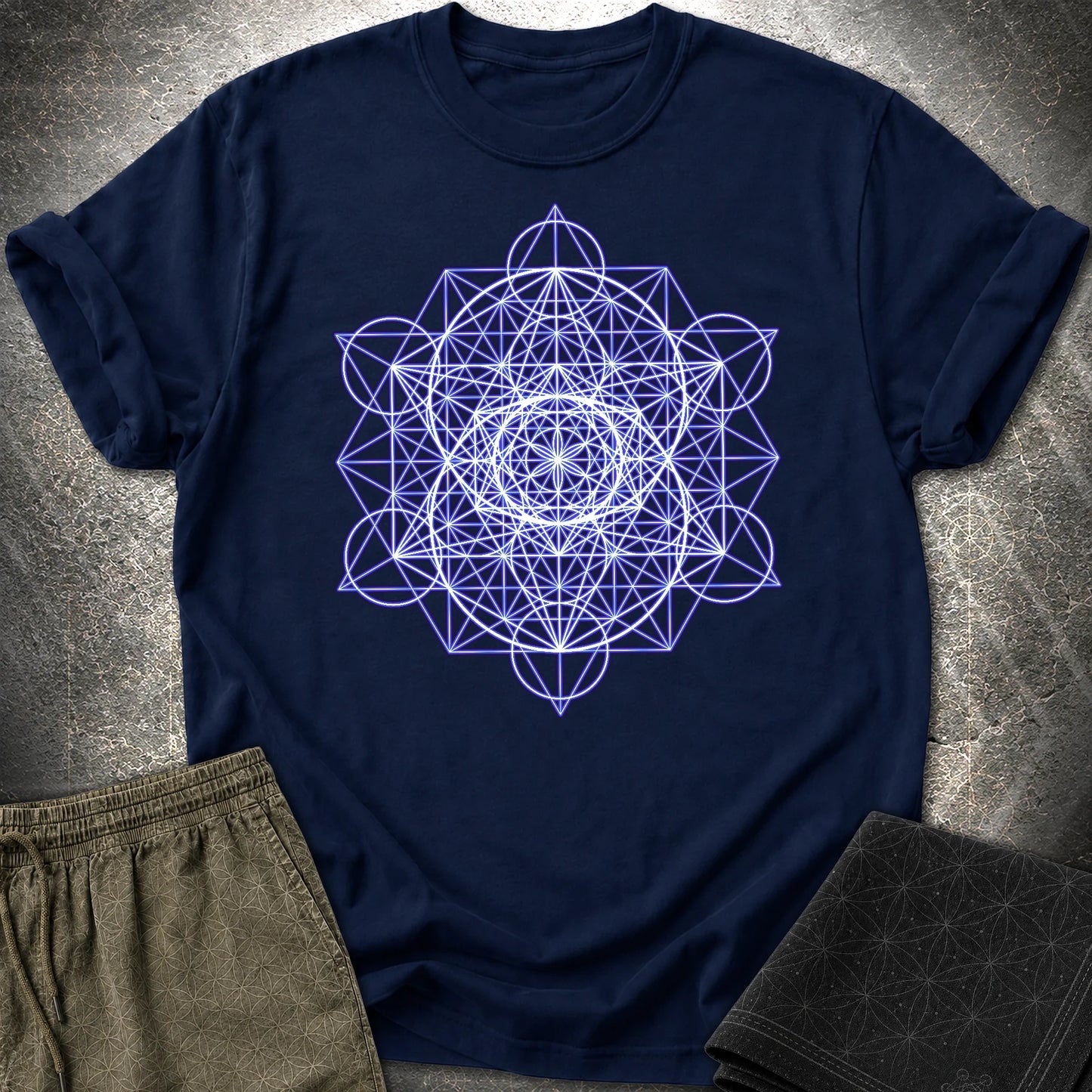 Vesica Eye Of The Universe T-Shirt - Vesica Eye Of The Universe T-Shirt - Navy