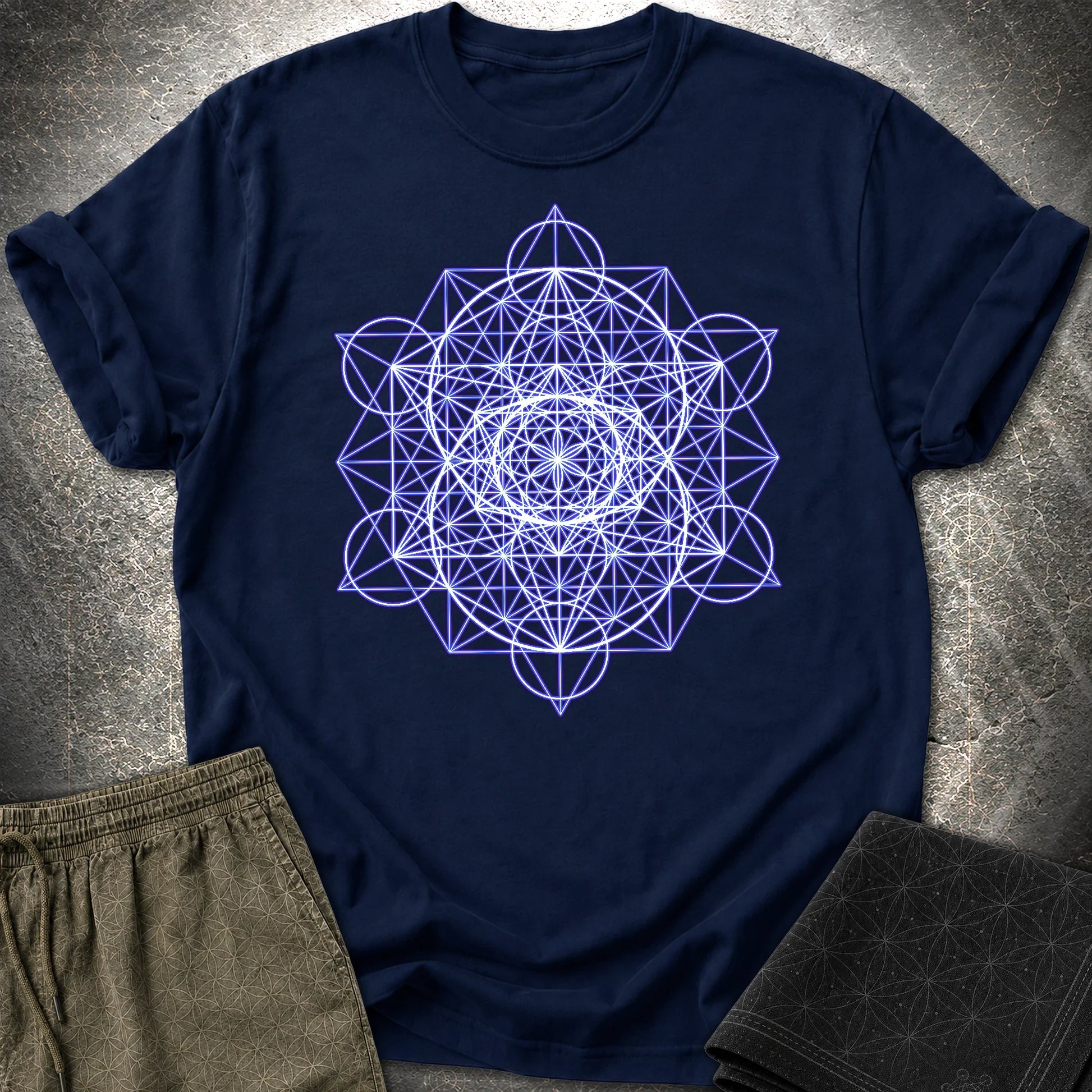Vesica Eye Of The Universe T-Shirt - Vesica Eye Of The Universe T-Shirt - Navy