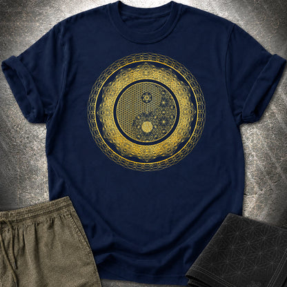 Yin Yang Gold T-Shirt - Yin Yang Gold T-Shirt - Navy