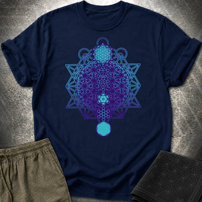 All The Sacred Geometry T-Shirt - All The Sacred Geometry T-Shirt - Navy