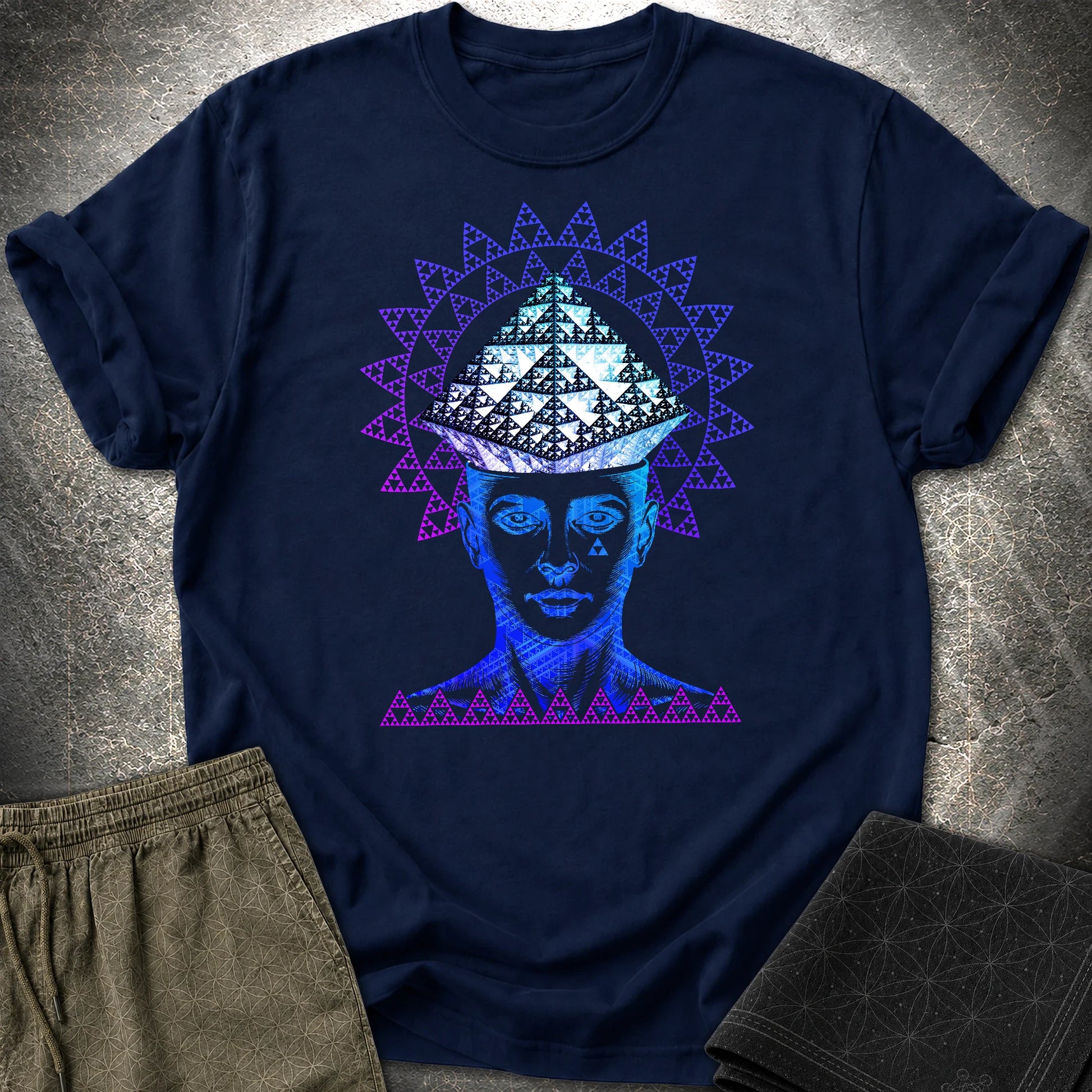 Infinite Fractal Mind T-Shirt - Infinite Fractal Mind T-Shirt - Navy
