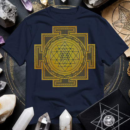 Sri Yantra Intricate Patterns T-Shirt