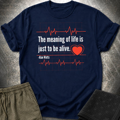Alan Watts Life T-Shirt - Alan Watts Life T-Shirt - Navy