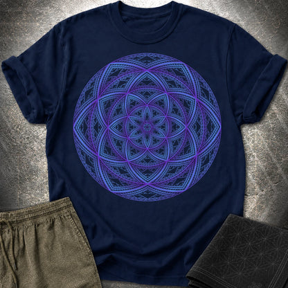Sierpinski Seed Of Life T-Shirt - Sierpinski Seed Of Life T-Shirt - Navy