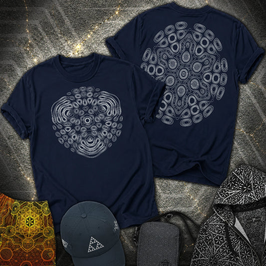 The Observers From Beyond 2 Sided T-Shirt - The Observers From Beyond 2 Sided T-Shirt - Navy