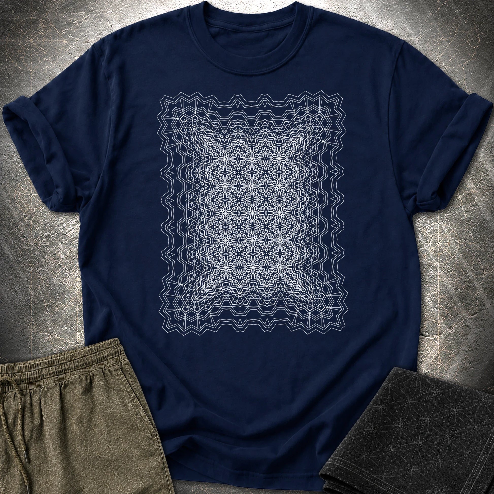 Infinite Geometric Lattice - Infinite Geometric Lattice T-Shirt - Navy