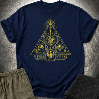 Mystic Pyramid of the Sacred Heart - Mystic Pyramid of the Sacred Heart T-Shirt - Navy