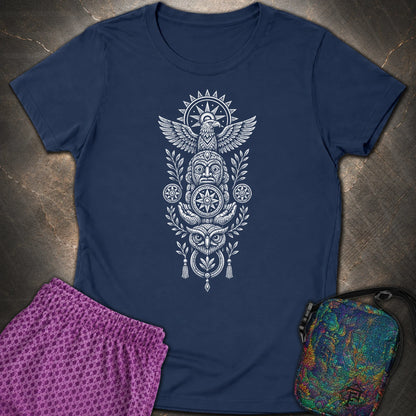 Totem White - Totem White Womens T-Shirt - Navy