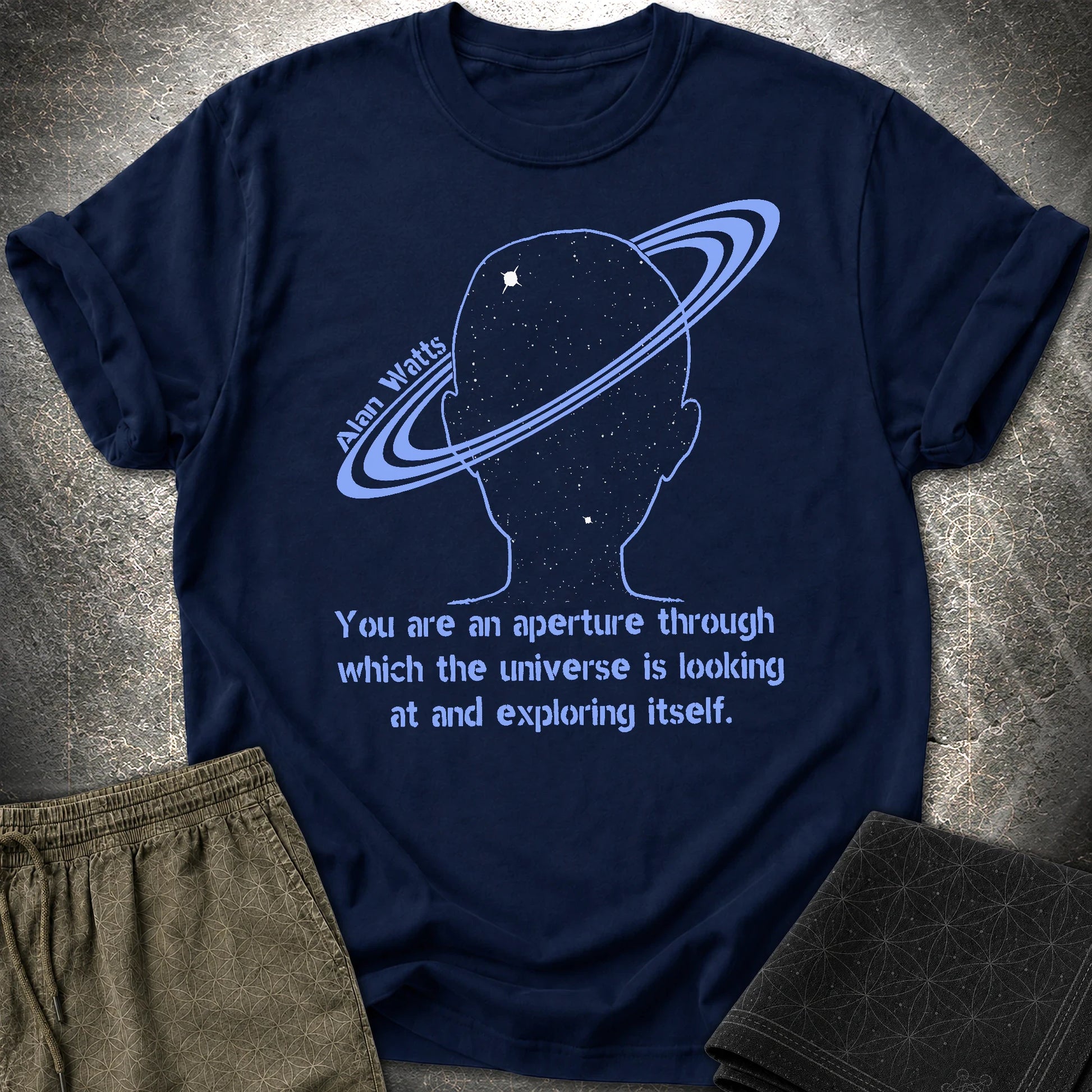 Alan Watts Aperture T-Shirt - Alan Watts Aperture T-Shirt - Navy