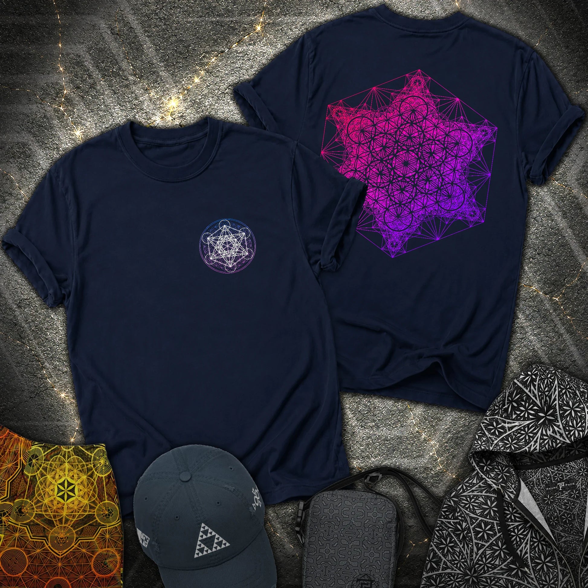 Metatron Superstructure 2 Sided T-Shirt - Metatron Superstructure 2 Sided T-Shirt - Navy