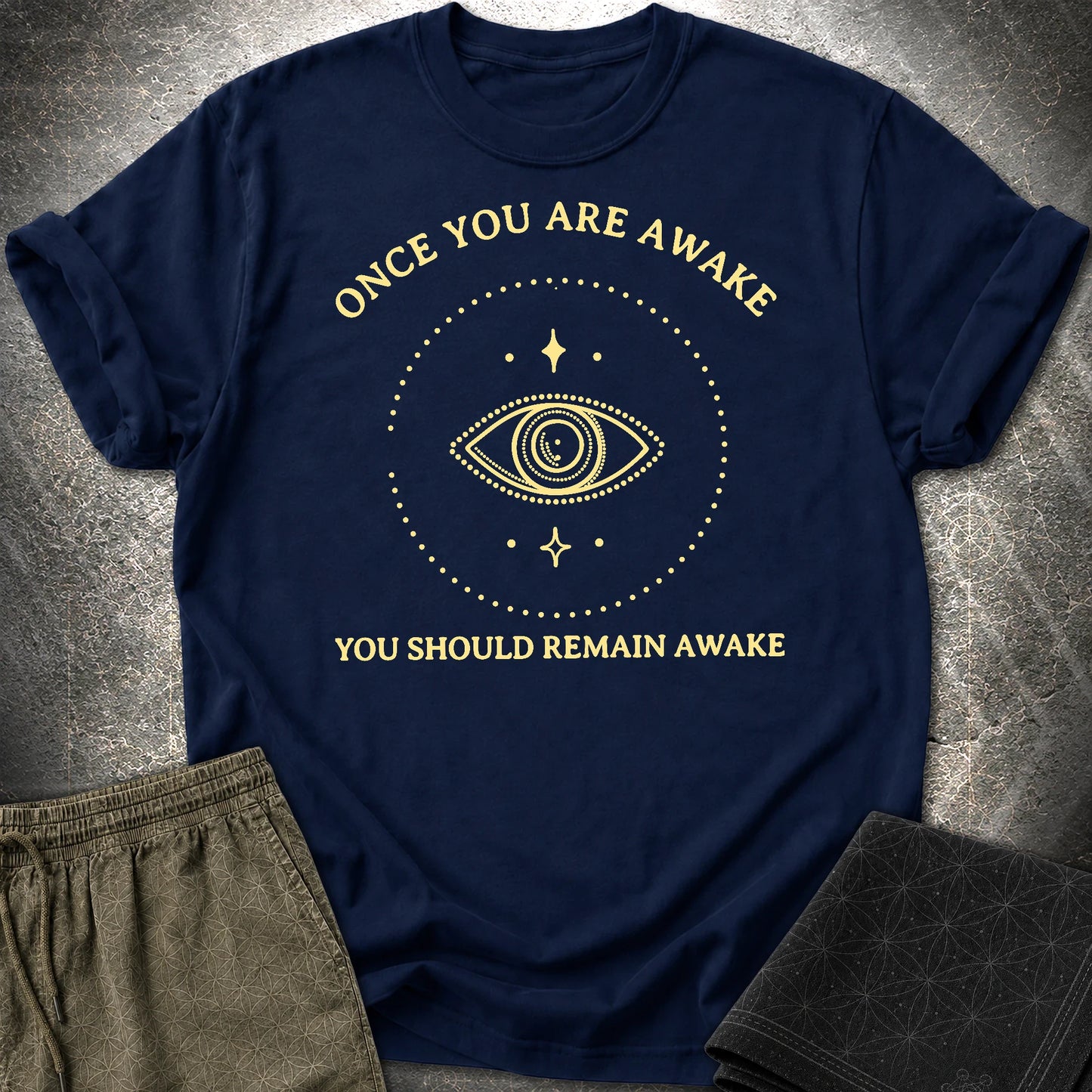 Remain Awake T-Shirt - Remain Awake T-Shirt - Navy