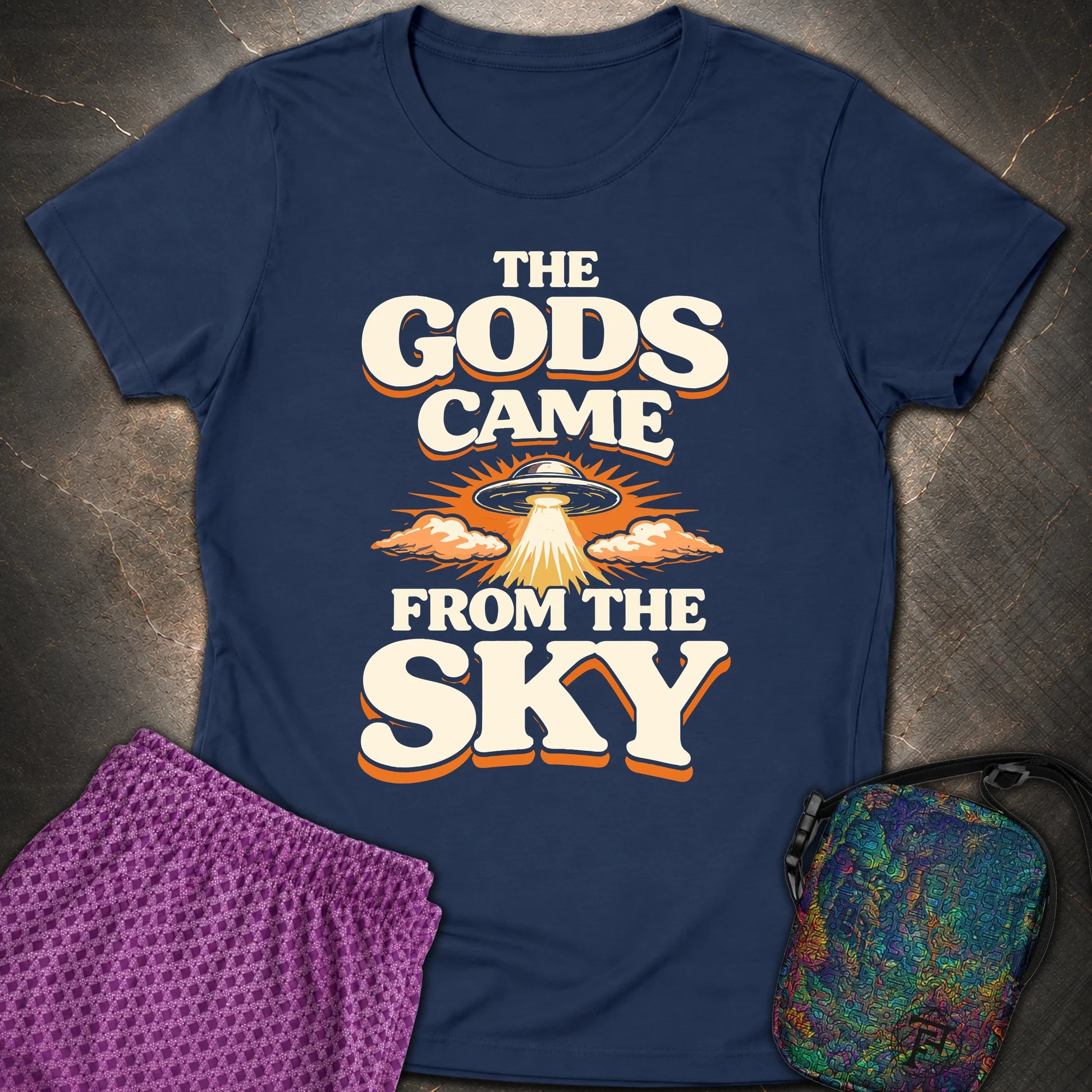 The Gods Came From Sky - The Gods Came From Sky Womens T-Shirt - Navy